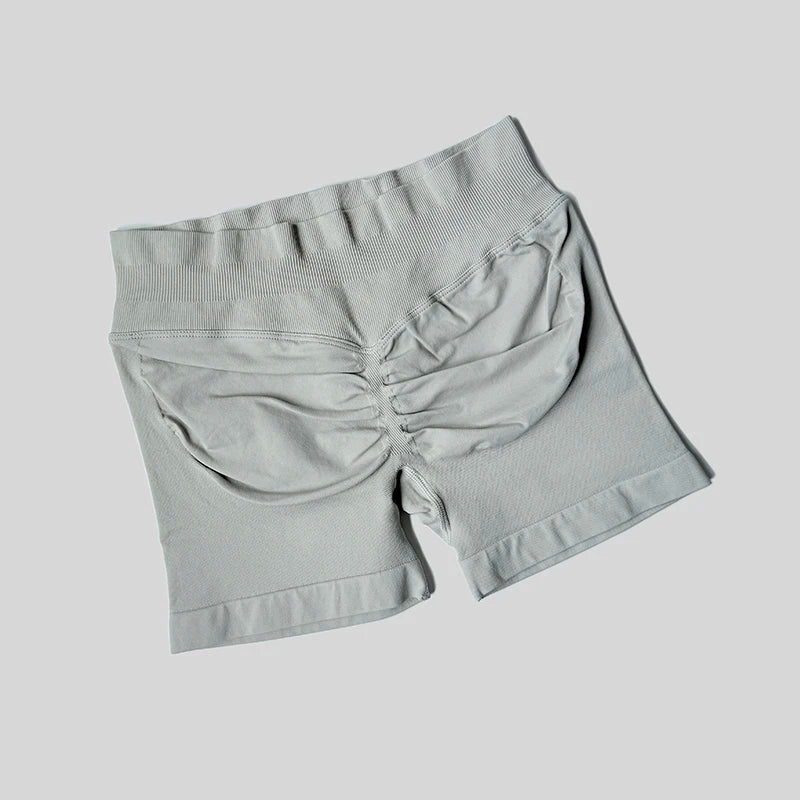 Women Casual Sports Shorts Summer Thin High Waist Shorts 4.5" Low Ribbed Band Running Breathable Short Pants