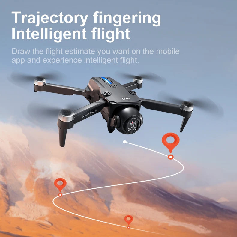 New D18 Drone Professional 8K Camera Aerial FPV Brushles Motor Avoiding Obstacle with Large Screen Remote Control Folding Drones