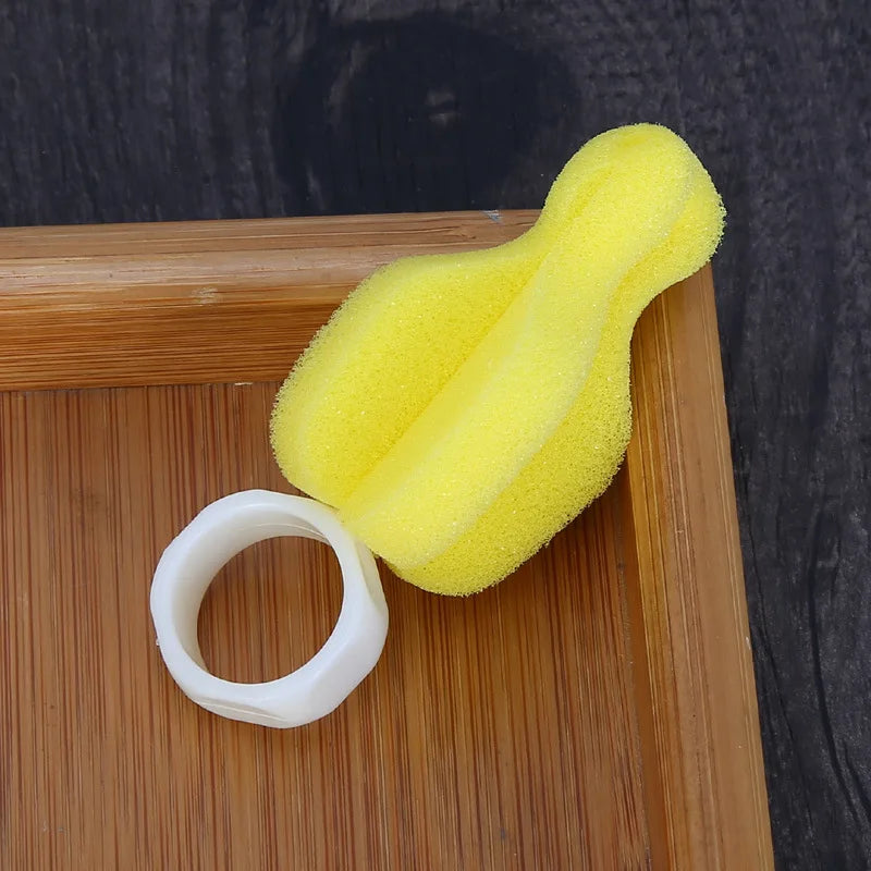 Soft Sponge Baby Nipple Cleaner Mini Foam Scrubber Pacifier Bottle Nipple Washing Cleaning Brush Baby Feeding Accessory