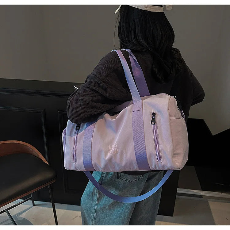 Fashion Travel Bags For Women Large Capacity Men's Sports Bag Waterproof Weekend Sac Voyage Female Messenger Bag Dry And Wet