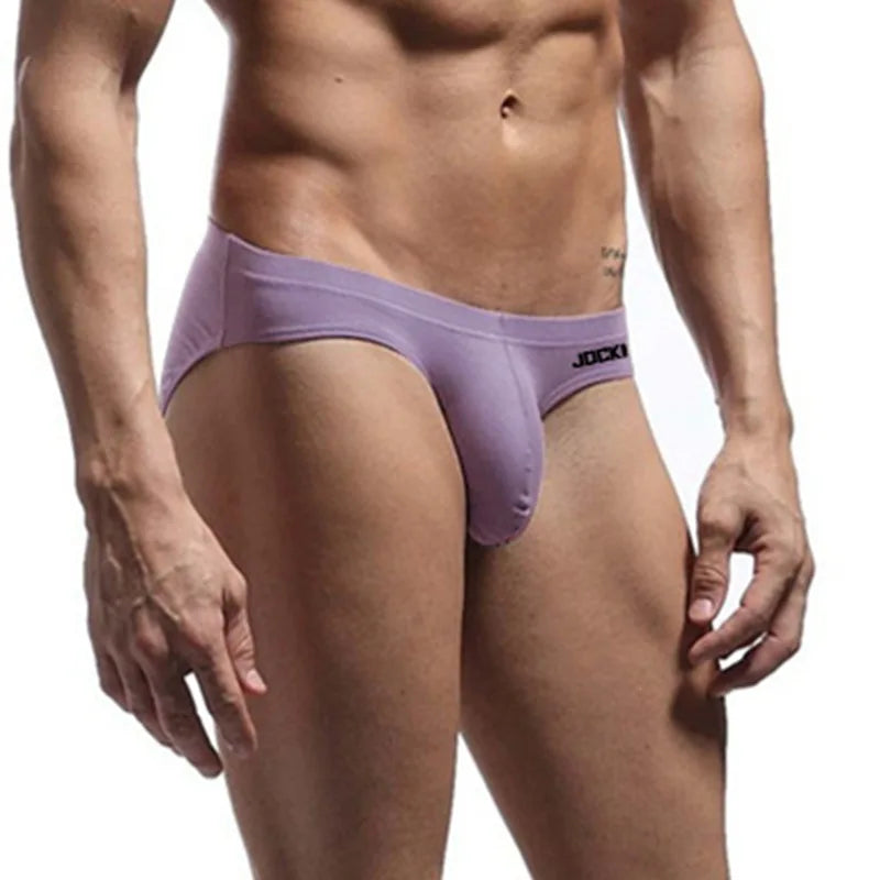 JOCKMAIL Summer New Men's Low Waist Panties Pink Sexy Gay Breifs Shorts Male Beach Bikini Bottoms Uderpants