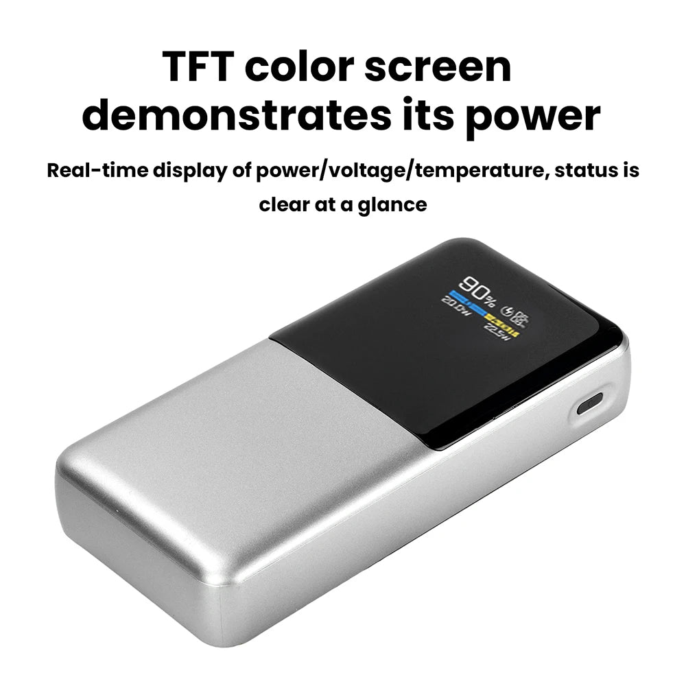 22.5W Fast Charging Module Power Bank DIY Kit TFT Color Screen LCD Display 3.7V Ternary Lithium Battery Supports PD/QC/SCP/VOOC