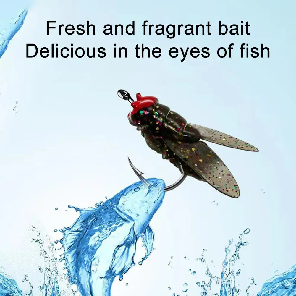 20Pcs/Box Mini Bionic Fly Fishing Bait Fly Hook Soft Bait Add Fish Attractant Fishing Gear For Salmon Trout Fishing Accessories