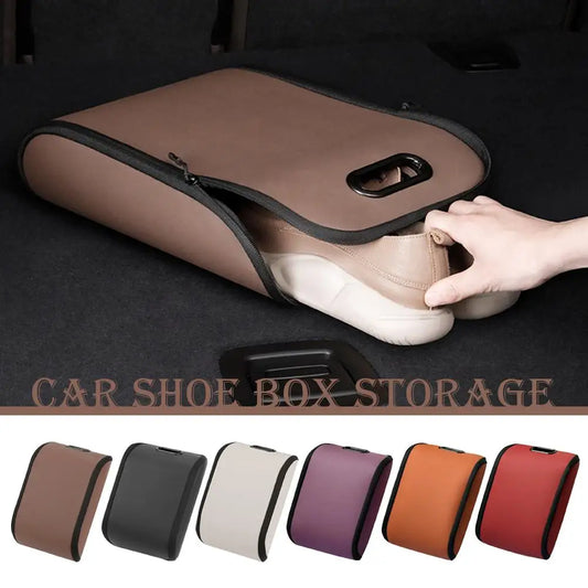 Universal Car Shoe Organizer Box, Foldable Storage Box, Auto Car Accessories for Men Women, Multi-Functional Car Organizer