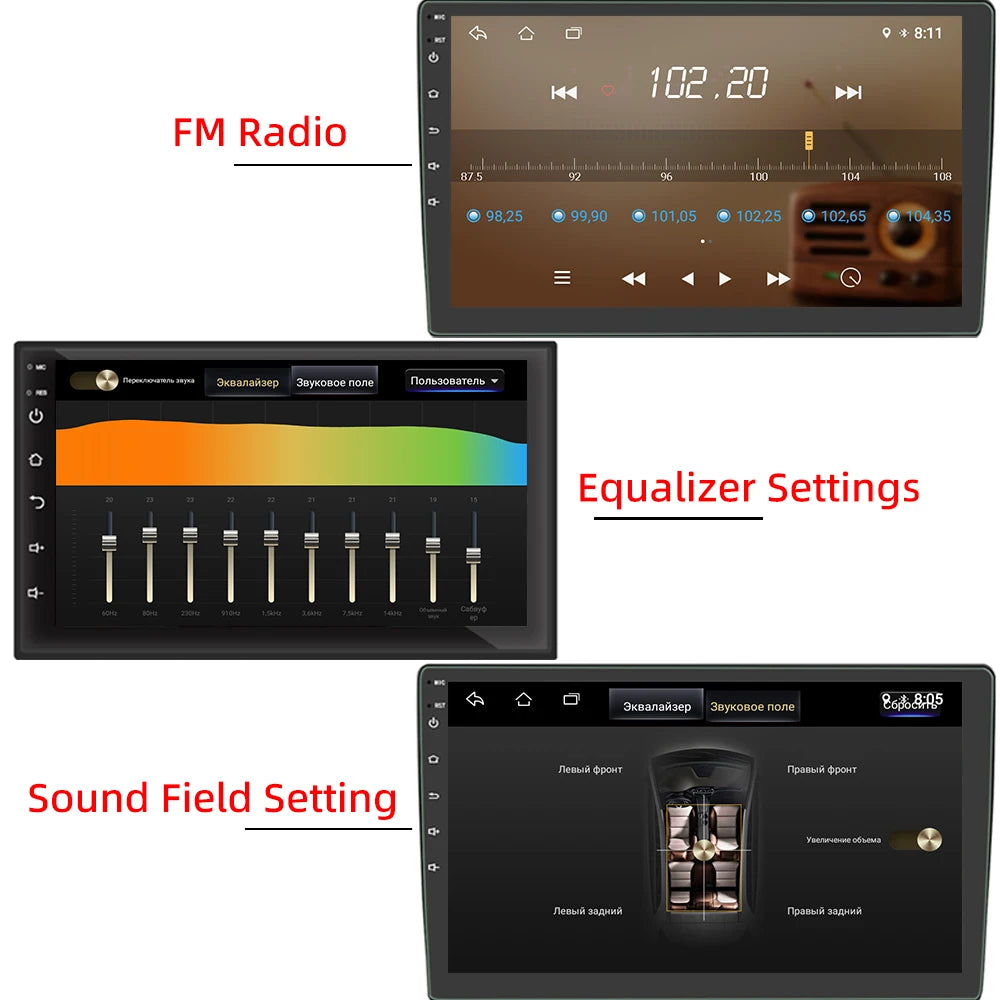 7"/9" 1 DIN Android 11 Car Radio Stereo Multimedia Video Universal Player 2G 32G WIFI GPS Bluetooth Mirror Link