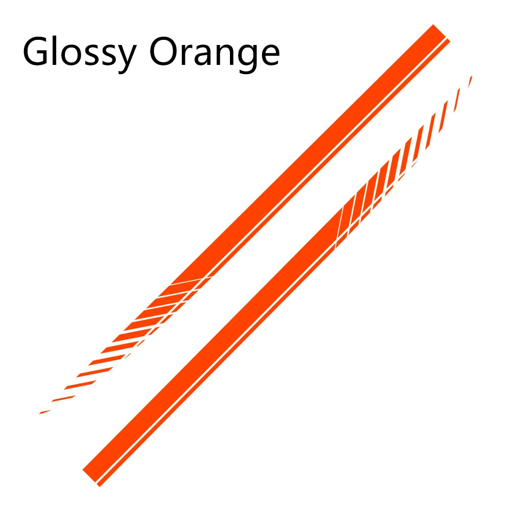 2-Piece Car Racing Stripe Vinyl Decals for Side Skirts - 74.8"x3.5" (190x9cm) Universal Fit SUV Truck, High Adhesive Waterproof
