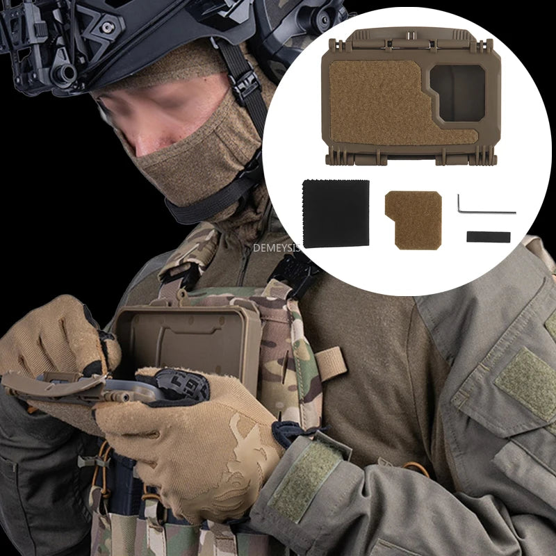 Tactical MOLLE Mobile Phone Box V2 Sport Chest Rig Hunting Vest Navigation Board Instant Equipment  Front Panel Phone Holder