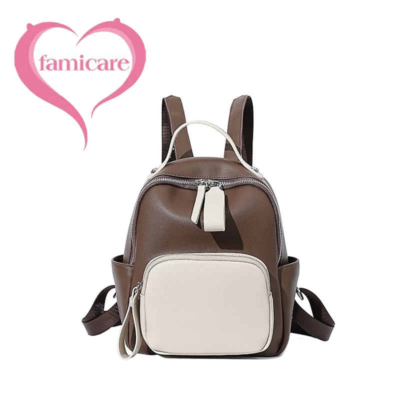 2024 New Women's Bag Female Luxury Soft Genuine Leather Handbag Lady Fashion Daily Casual Shoulder Bag Girls Crossbody Messenger