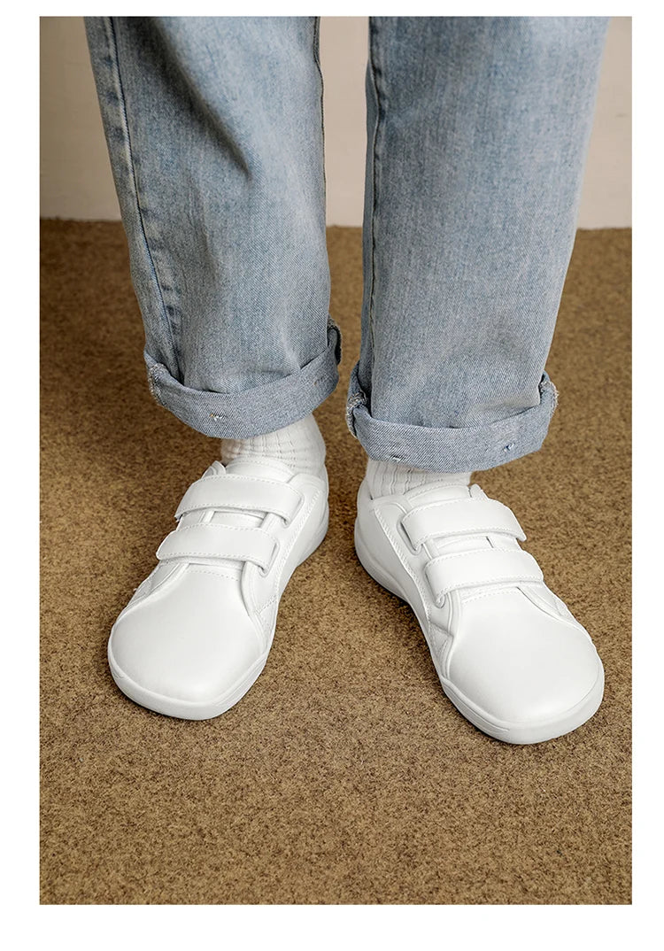 Mens/Women Barefoot Walking Shoes Wide Toe Zero Drop Minimalist Shoes Leather Comfortable Casual Shoes for Gym Driving Office