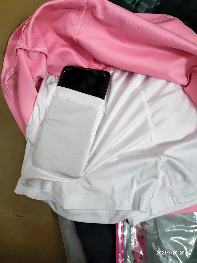2024 Women's Sports Skirt Quick dry Tennis Yoga Badminton Golf Skirt Waisted Short Skirt Comfortable Breathable Belt Safety Pant