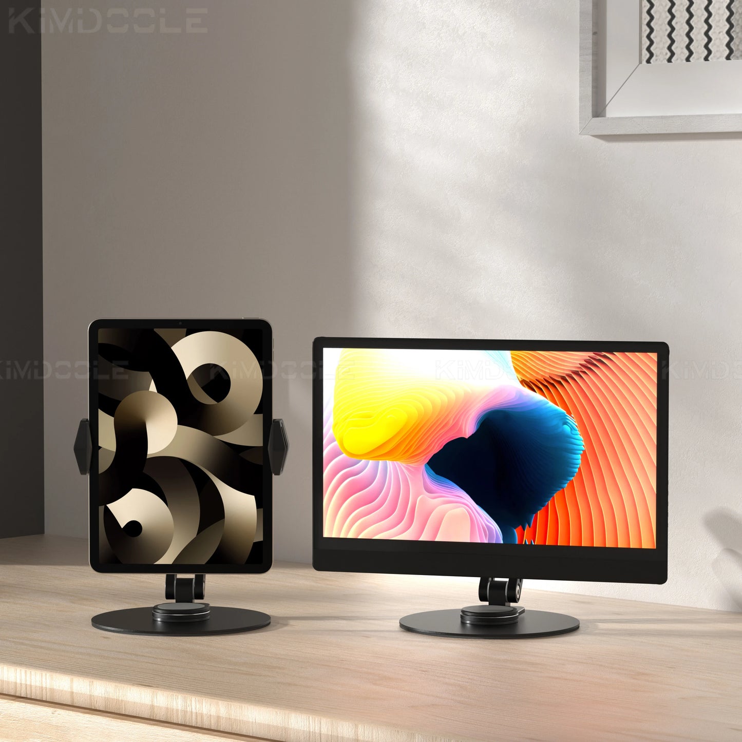 Monitor Foldable Arm Portable Monitor Pad Stand With 360 Rotation Tablet Support Displays Articulated Arm Monitor Accessories