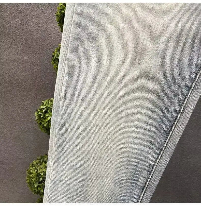 Luxury Fashion Designer Vintage Slim Fit Men's Denim Jeans Casual Korean Spring and Autumn Stretch Washed Trousers Male Jeans