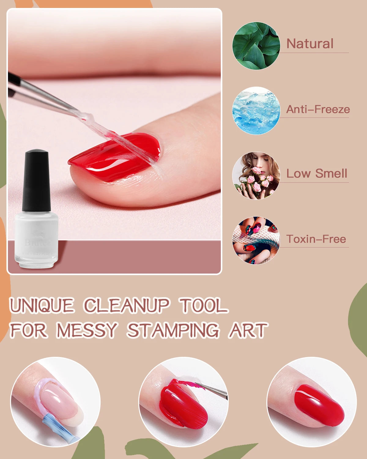 BIUTEE Nail Stamping Gel Polish Set 12 Colors Templates Stamp Print Oil UV Gel Varnish Soak Off Nail Art Kit Stamping Plate Tool