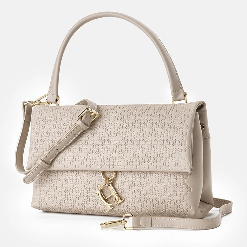 CH Handbag For Women Luxury Designer Shoulder Bag Fashion Embossed Leather Top Handle Bag Elegant Clutch Bag For Daily Use