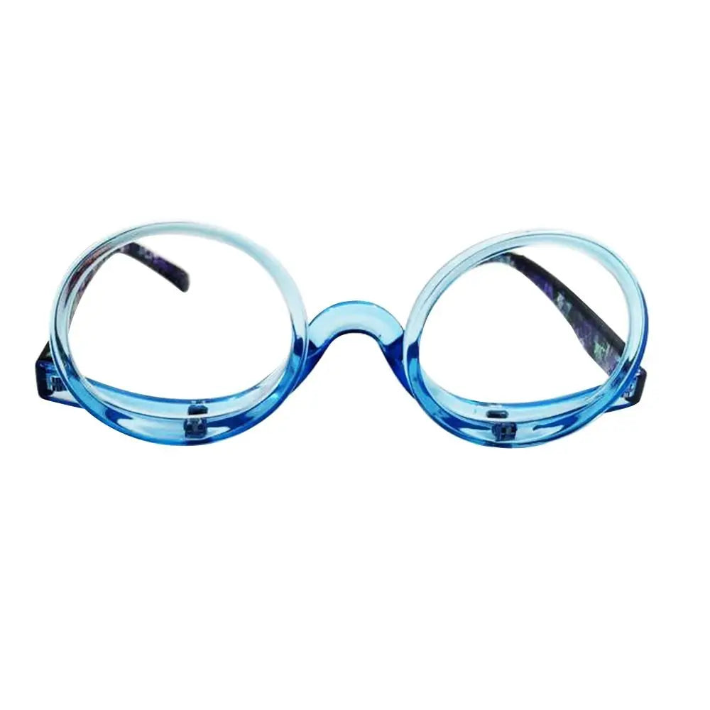 New Rotating Magnifying Makeup Reading Glasses For Women Folding Clamshell Cosmetic Presbyopic Glasses For Elder Unisex
