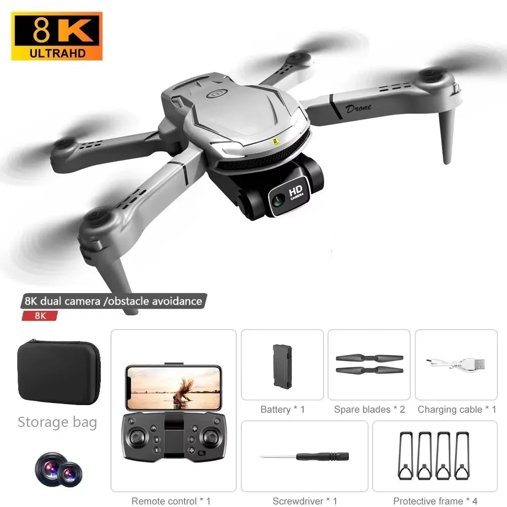 Original Mini Drone 4k 8K HD Camera Obstacle Avoidance Aerial Photography Brushless Motor Foldable Rc Quadcopter Kid Toy Gift