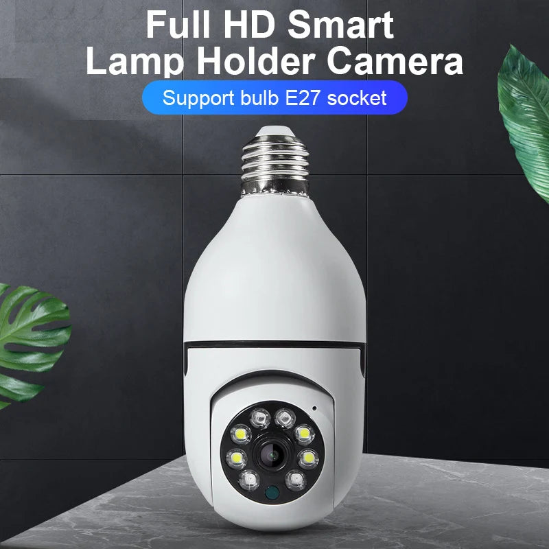 Bulb E27 Surveillance Camera Full Color Night Vision Automatic Human Tracking Zoom Indoor Security Monitor Wifi Miini IP Camera