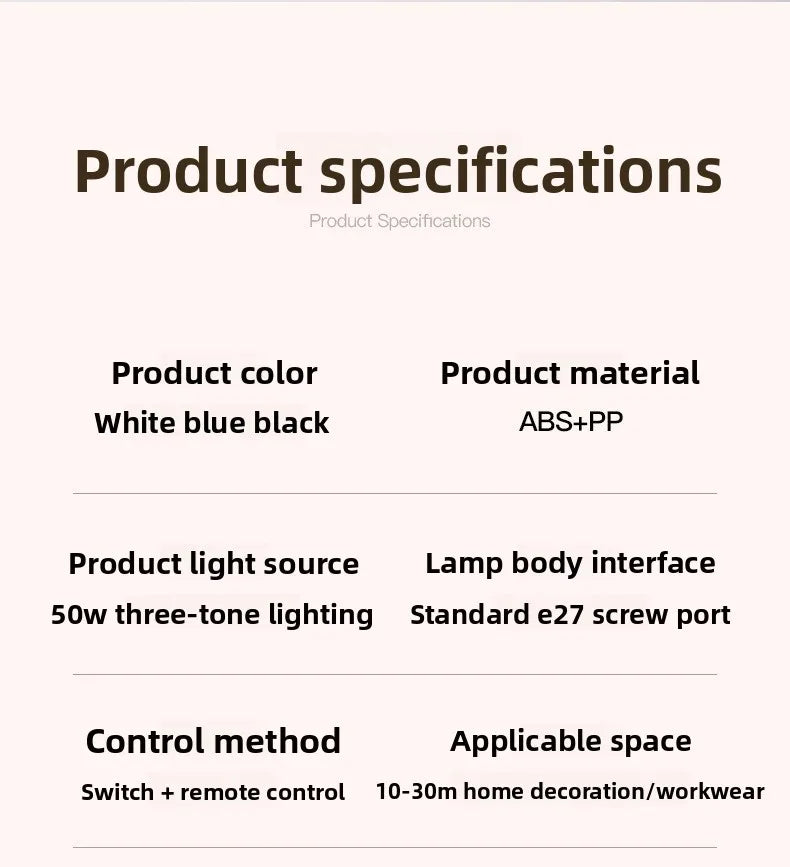 3000K-6000K E27 Ceiling Fan Light with Remote Control Dimming Speed Control Dual Head Fan for Air Circulation Silent Fan Light