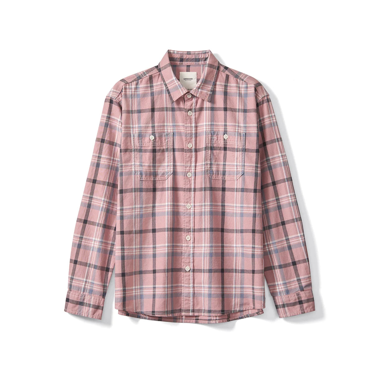 SIMWOOD 2025 Autumn New Oversize 100% Cotton Fabric Plaid Shirts Men Washed Vintage Check Shirts