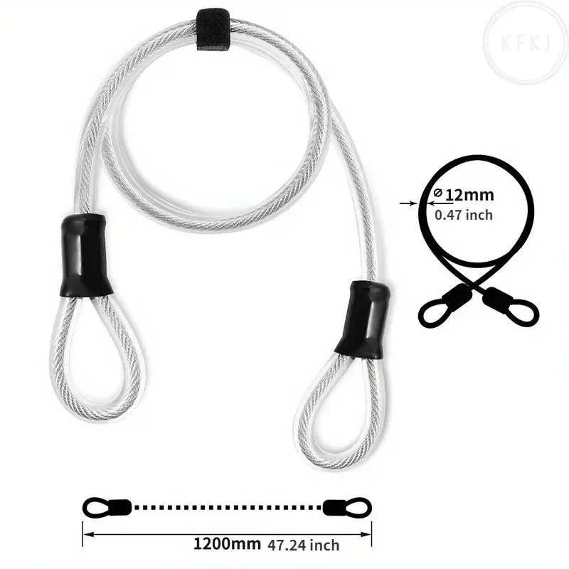 Security Cable Chain 1.2m for Cycling MotorcycleHelmet Protection Bicycle Accessories Bike Lock-Anti-Theft New High Quality