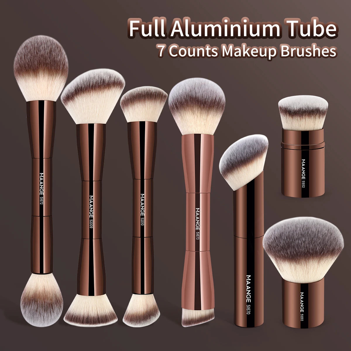 MAANGE Professional Makeup Brush Set Double Head Foundation Powder Concealer Blush Makeup Brush Soft Fiber Hair Cosmetic Beauty