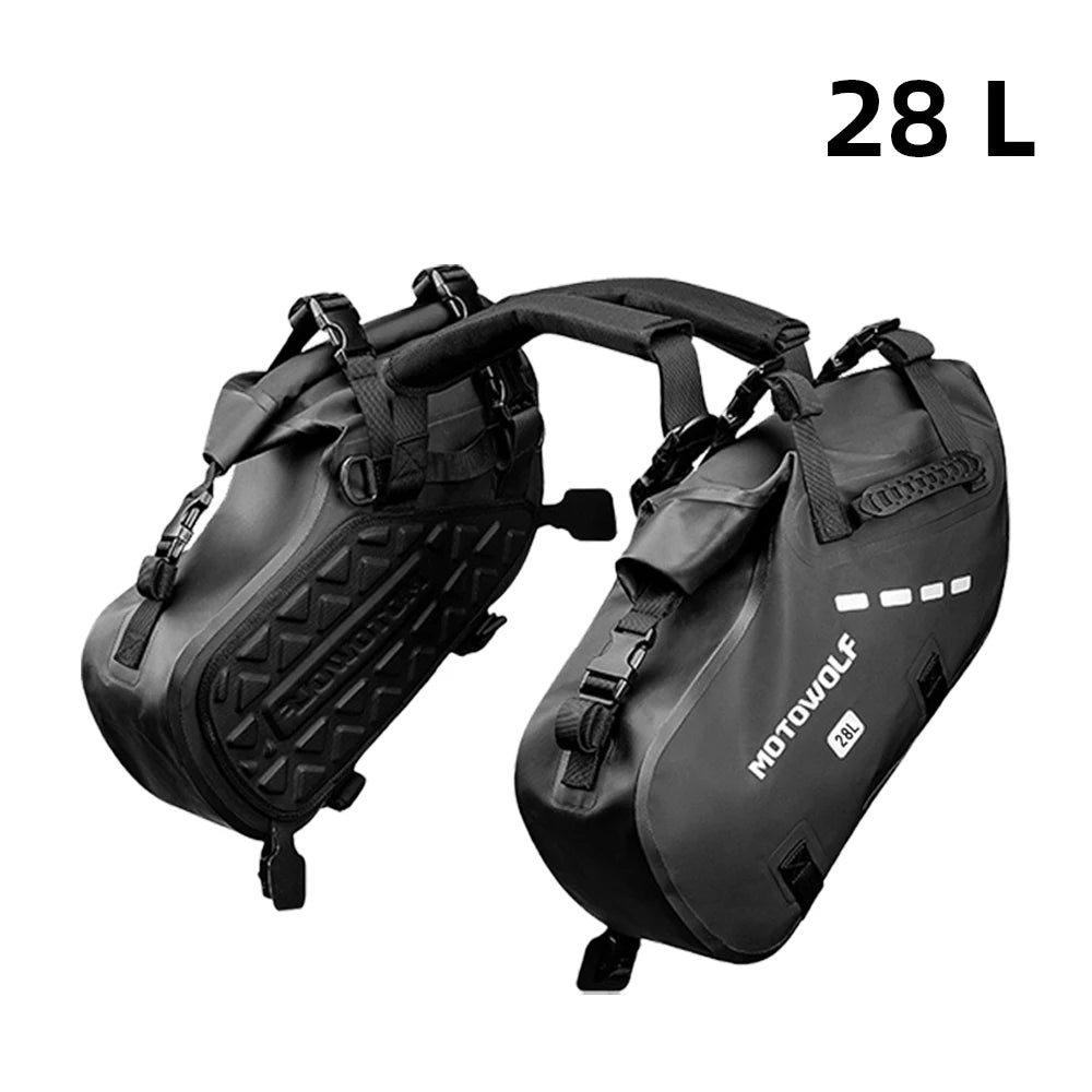 Waterproof Motorcycle Bag 18L 28L 48L Motorcycle Saddle Side Bag Large Capacity Universal Fit Motorcycle Pannier Bag