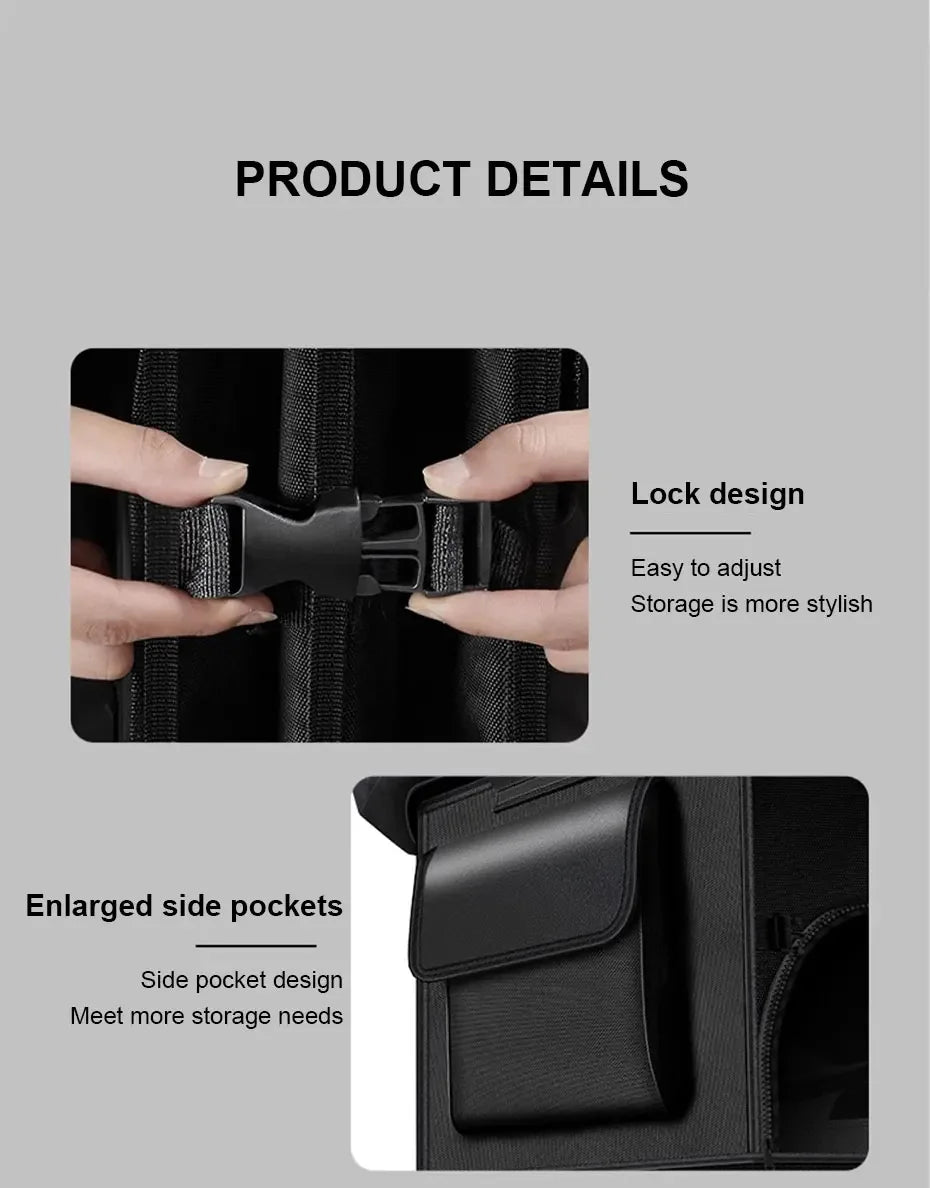 Foldable Trunk Storage Box Waterproof Oxford Cloth 110L Large-Capacity Car Organizer for Camping/Fishing Easy to Carry