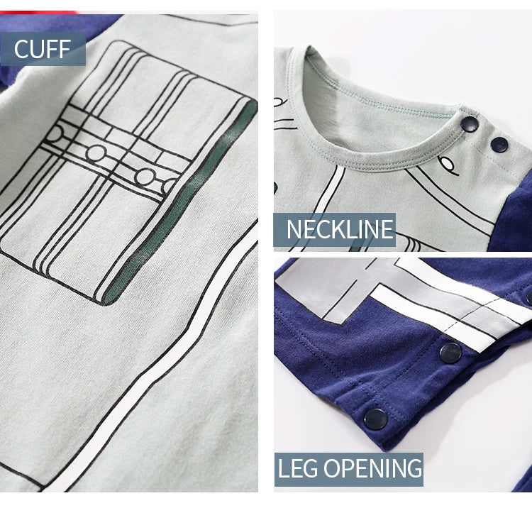 Newborn Clothing Handsome Anime Role Play Cotton Comfortable Soft Boys And Girls 0-18 Summer Short Sleeved Baby Jumpsuit