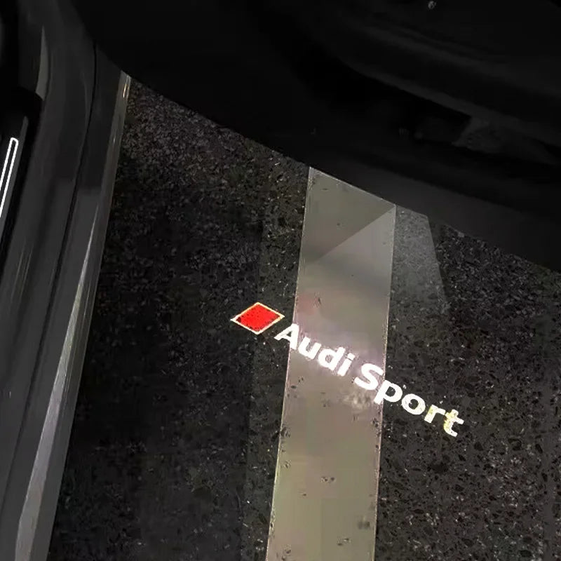 2Pcs Car Door Laser Projector LED HD Welcome Lamp For Audi S Line RS A1 A3 A4 A6 A7 Q3 Q5 Q7 RS3 RS4 RS5 S3 S4 S5 S7