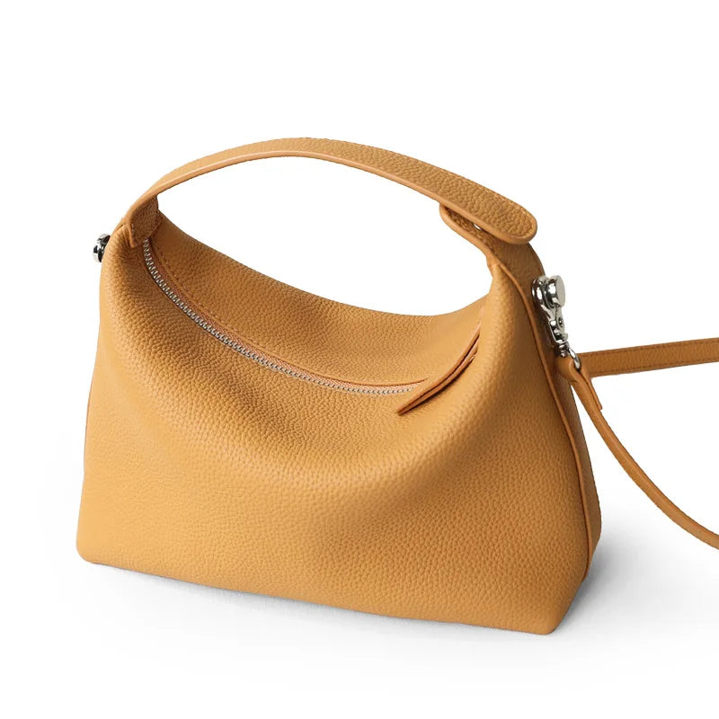 2024 New Women's Bag Female Luxury Soft Genuine Leather Handbag Lady Fashion Daily Casual Shoulder Bag Girls Crossbody Messenger