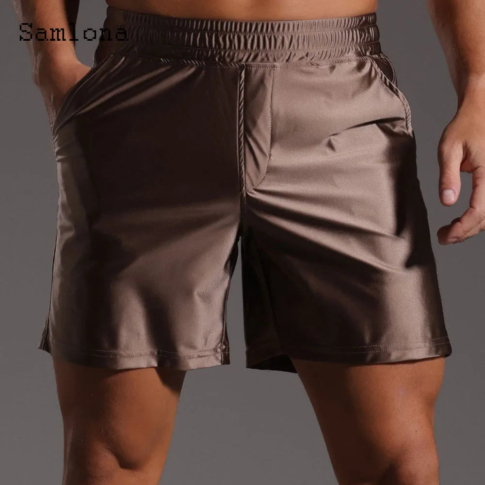 Plus Size 4xl Mens Board Shorts Sexy Leisure Short Pants Khaki Black Elastic Waist Lace-up Pocket New Summer Casual Beach Shorts