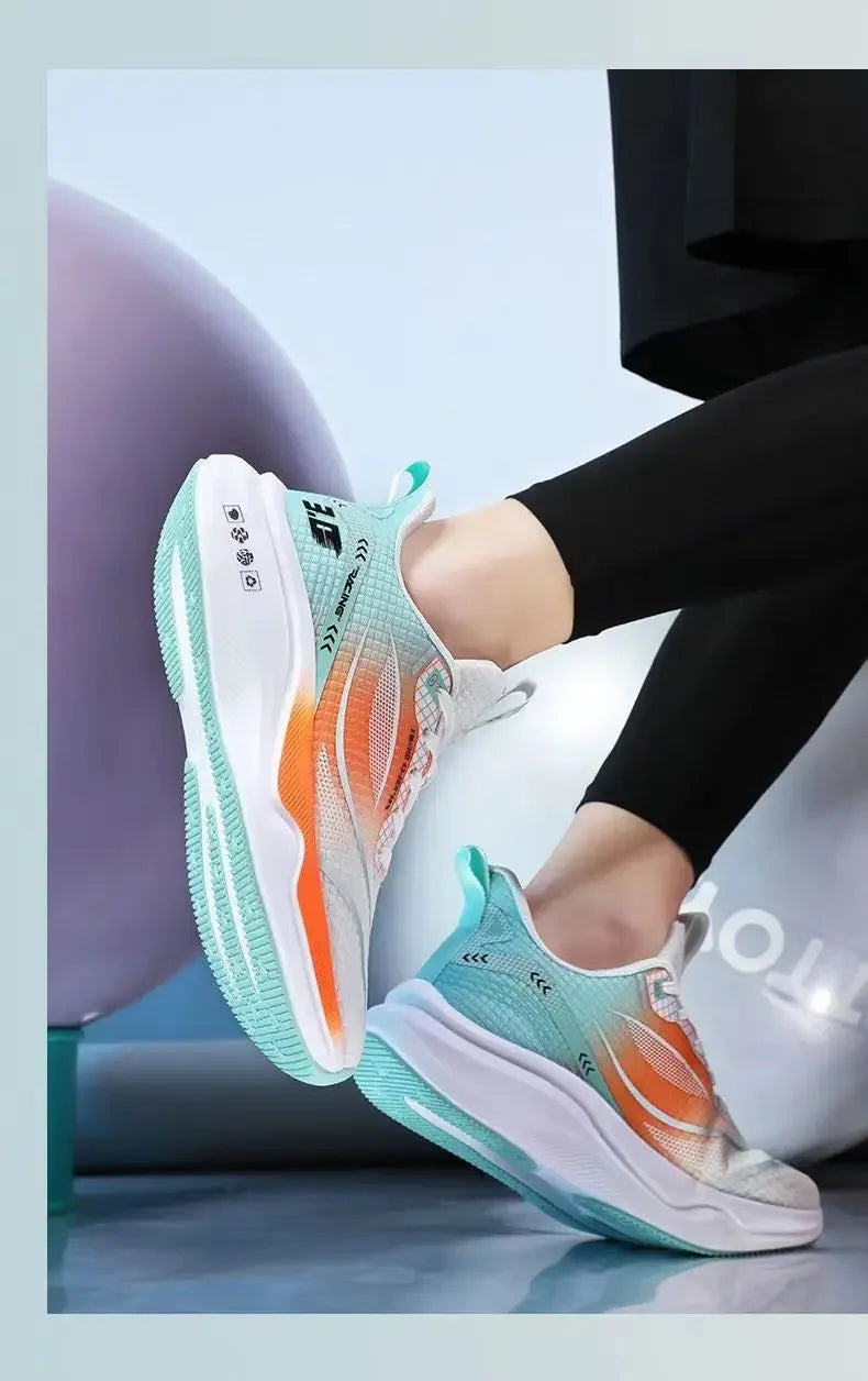 Ice Silk Mesh Sports Shoes Running Shoes Thick Bottom Soft Bottom Breathable Trendy Casual Men's Shoes Comfortable EVA Insole