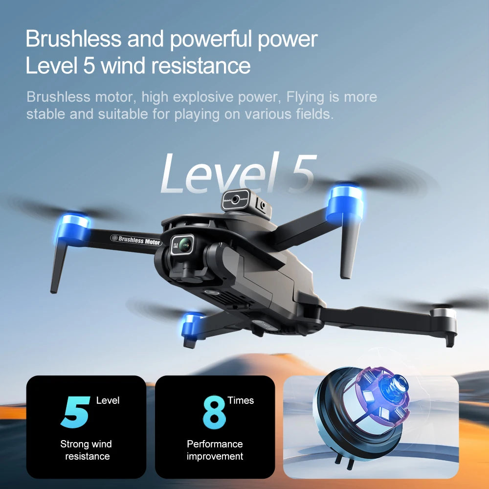 2025 Mini Drone 8K Professional HD Dual Cameras V168 Max Foldable Outdoor Drones Long Range WIFI FPV App RC Control Portable