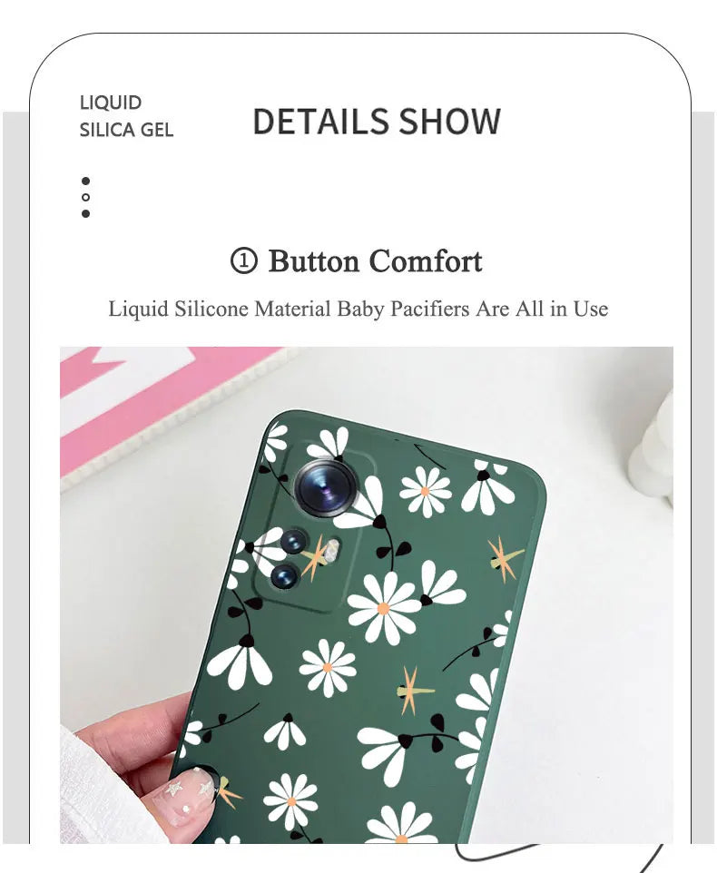 Daisies Fly Phone Case For Xiaomi Mi 13 12 12T 12S 11 11T Ultra 10 10T 9 9T 9SE 8 Pro Lite 5G Liquid Silicone Cover