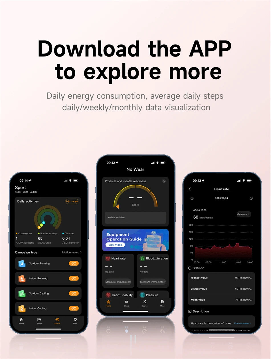 LIGE Ladies Smart Bracelet Men Health Sleep Heart Rate Monitoring Fashion Sports Band Fitness Tracker Smart Wristwatch For Women