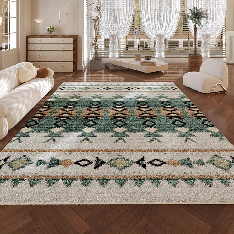 VIKAMA New Design Warm Wave Retro Winter Warm Non-slip Floor Mats Living Room Bedroom Sofa Washable Dirt-resistant Carpet