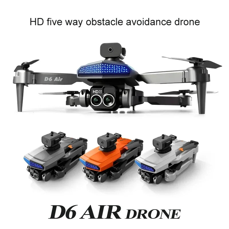 New D6 Mini Drone 4k Profesional 8K HD Camera Obstacle Avoidance Aerial Photography Brushless Foldable Quadcopter Gift Toy 6000M