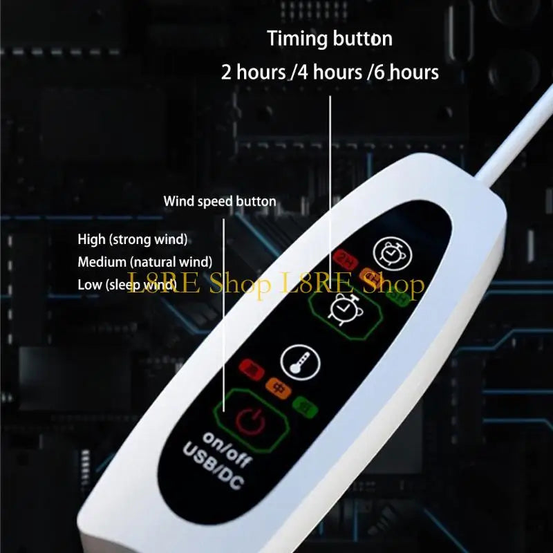 L8RE Portable USB Rechargeable Fan with Remote Control for Outdoor Use Ceiling Fan
