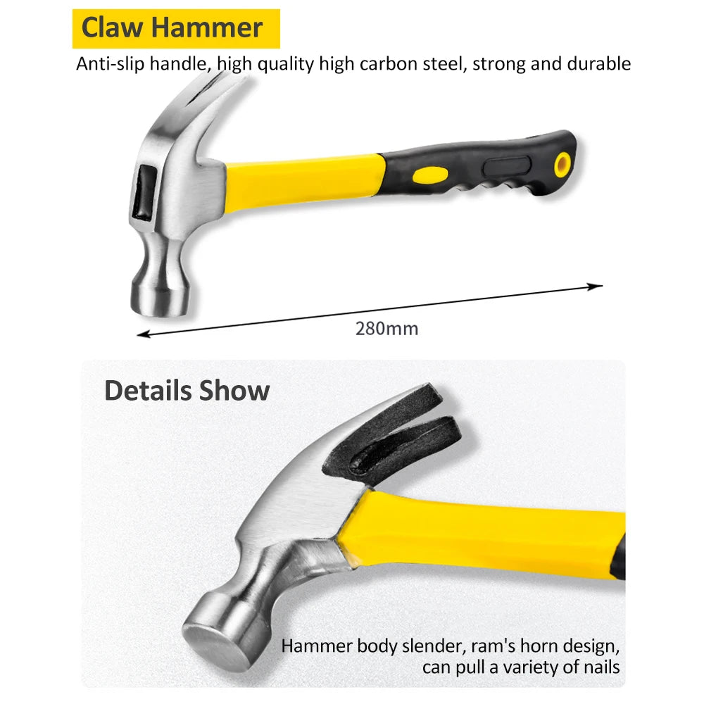 108 Piece Tool Set General House hold Hand Tool Kit with Plastic Toolbox Storage Case Used to Car repair And home Repair