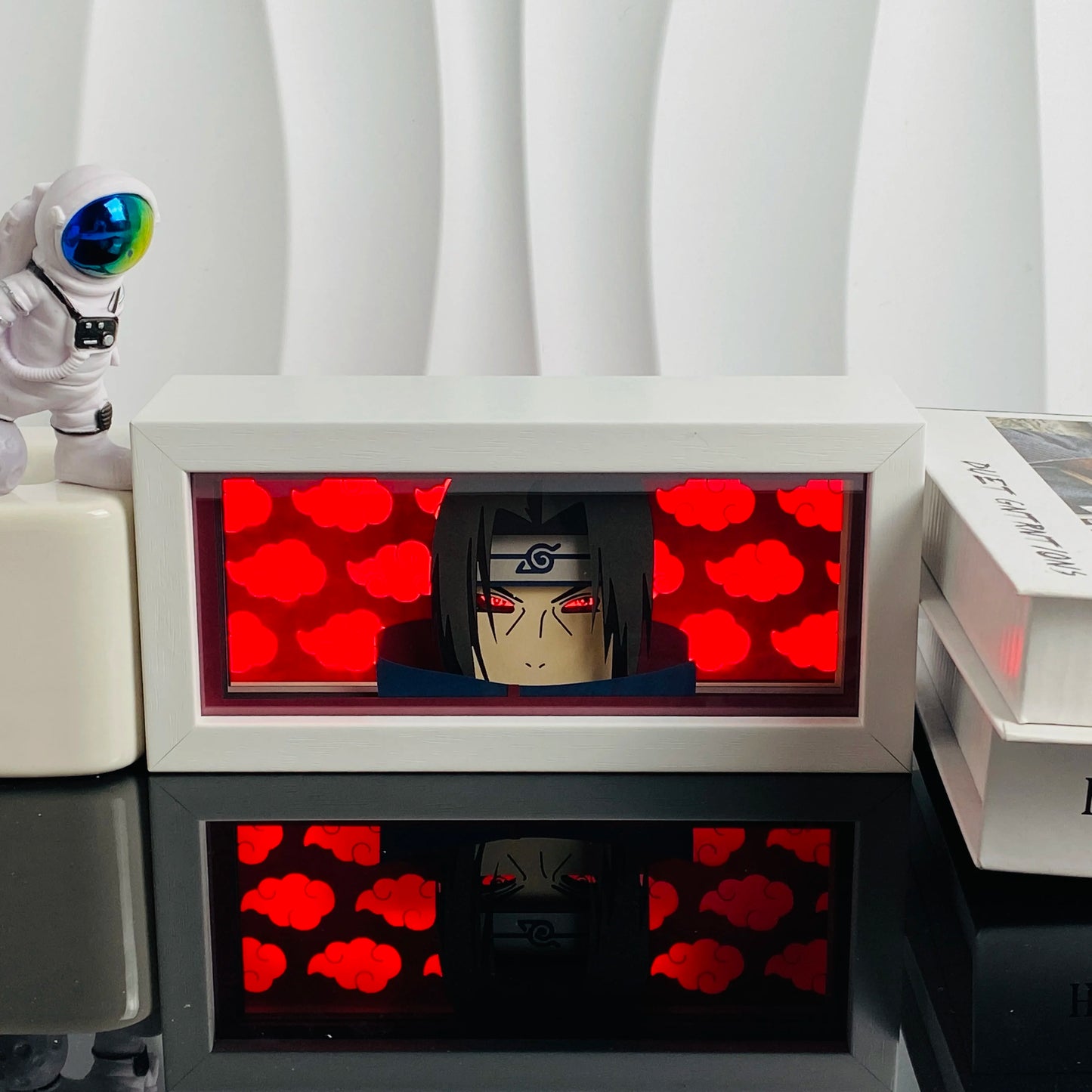 Anime Light Box Paper Cut Shadow Lightbox Wood Frame Nightlight for Child Bedroom Decor Led Night Light 3d Desk Lamp Gifts