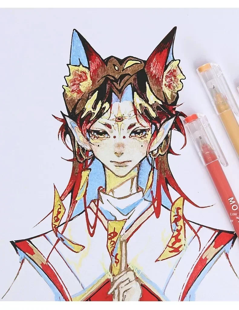 Languo 198/6 PCS Morandi Gel Pen Student Diary Scrapbook Painting DIY Gel Pen Set Coloring Book Drawing Pen School Supplies