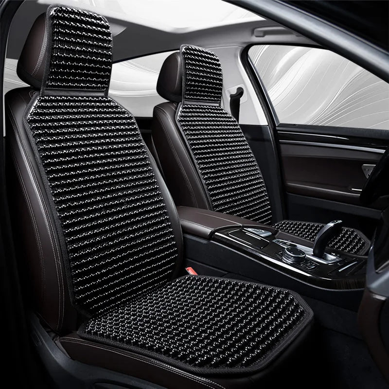 Cool Wooden Bead Car Seat Cushion Is Universal, Physical Cooling, Refreshing and Breathable, Non-Slip Base Cloth, Clothing Seat, 5 Colors Are Available