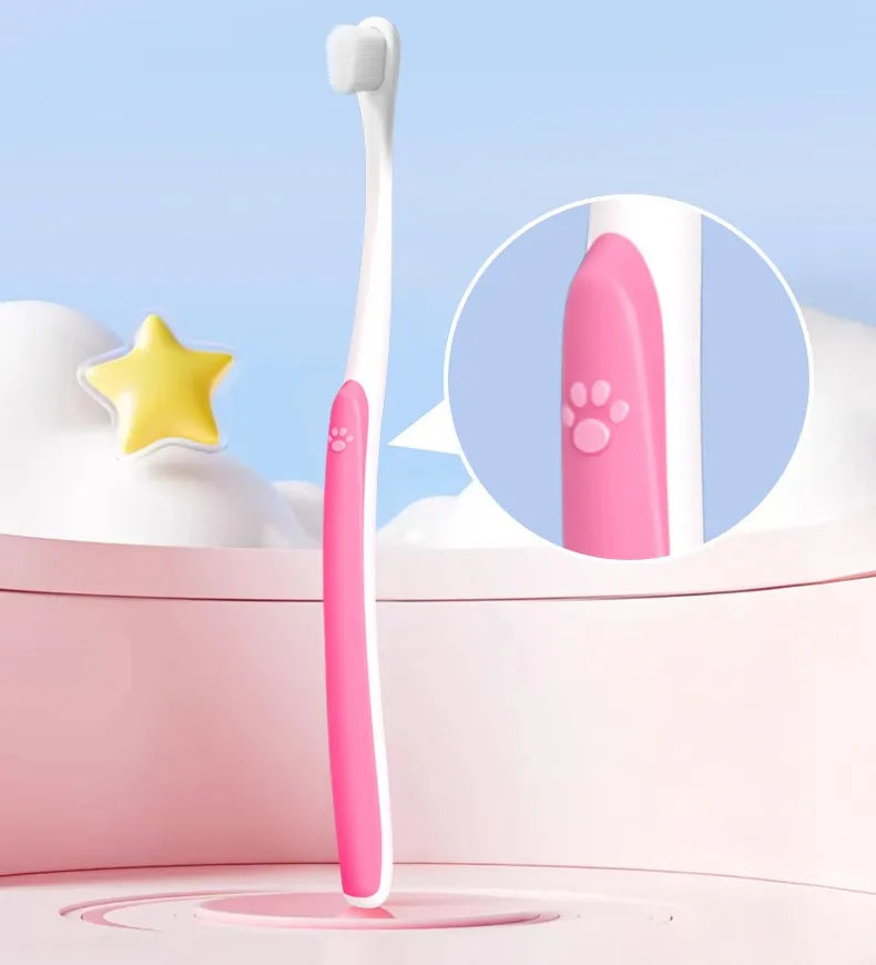 Pet Toothbrush Dog Toothbrushes Soft Dense Hair Toothbrush for Dog Teeth Cleaning Small Head Cat Toothbrushes Pet Mouth Cleaning
