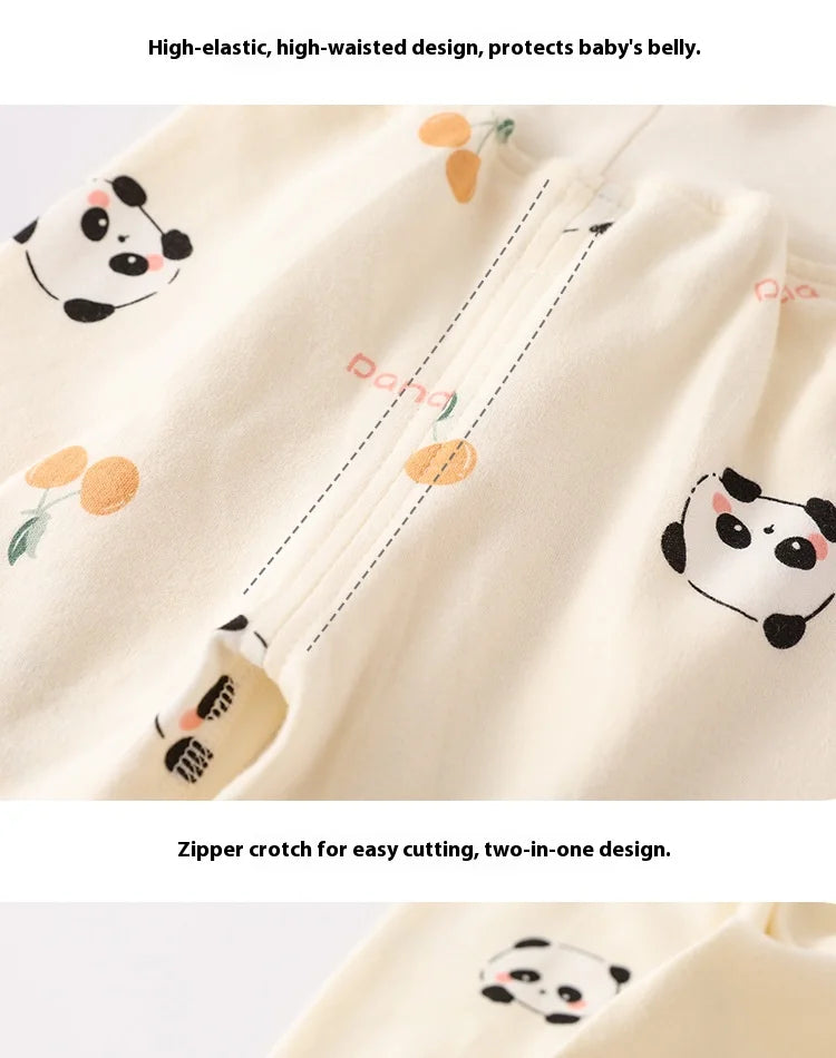 Two-Piece Baby Sleepwear Set Pure Cotton Top and Bottom Set Newborn Separate Homewear Set Toddler Spring, Autumn, and Winter Sle