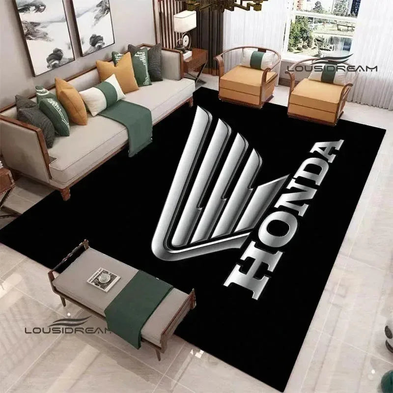 HRC HONDA Motorcycle Logo Printed Carpet Non-slip Carpet Carpets for Living Room Yoga Mat Outdoor Carpet Birthday Gift