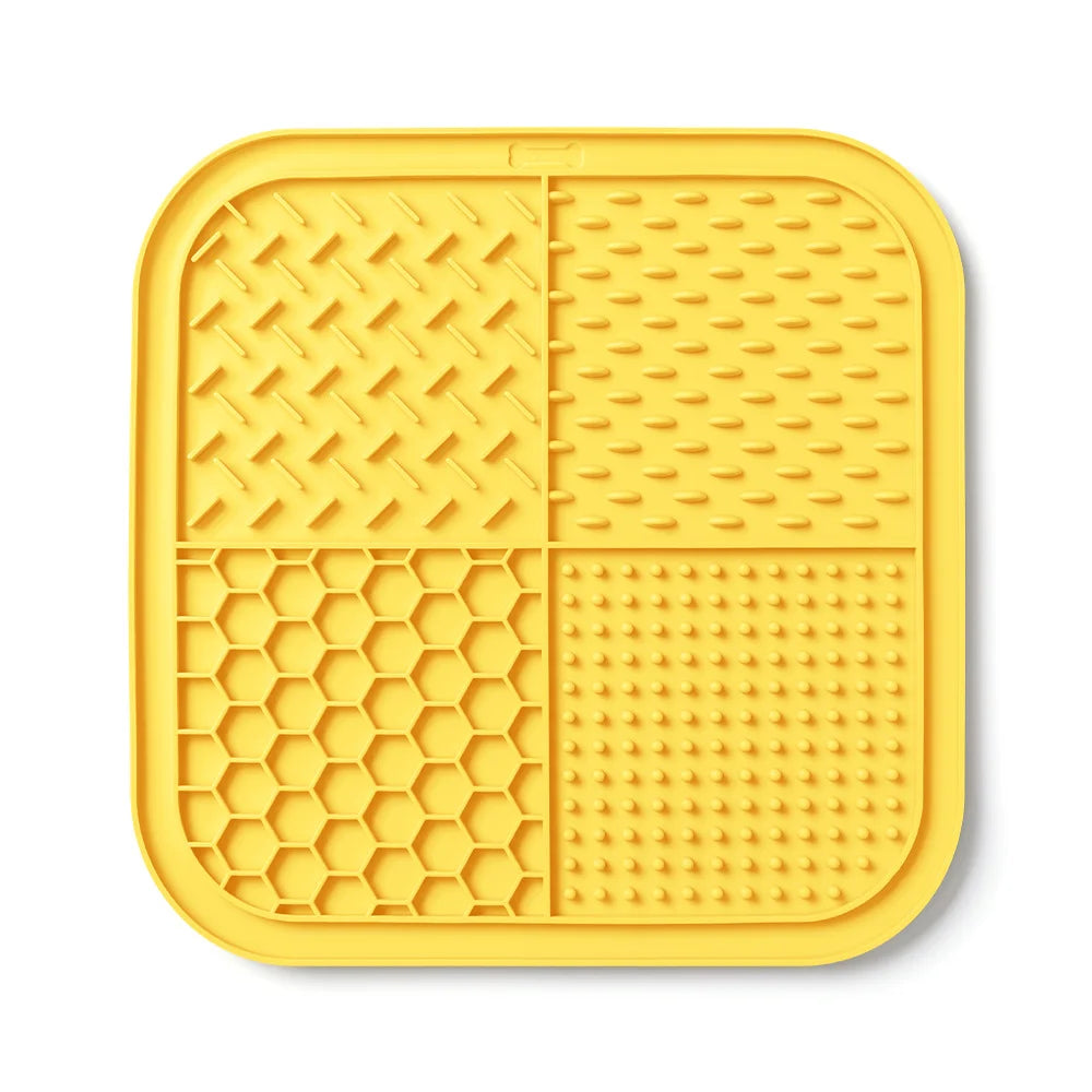 Pet Lick Mat for Dogs Cats, Anti-slip Anxiety Reducer Lick Tray,  Anxiety Relief Feeding Pad for Bath Grooming Distraction