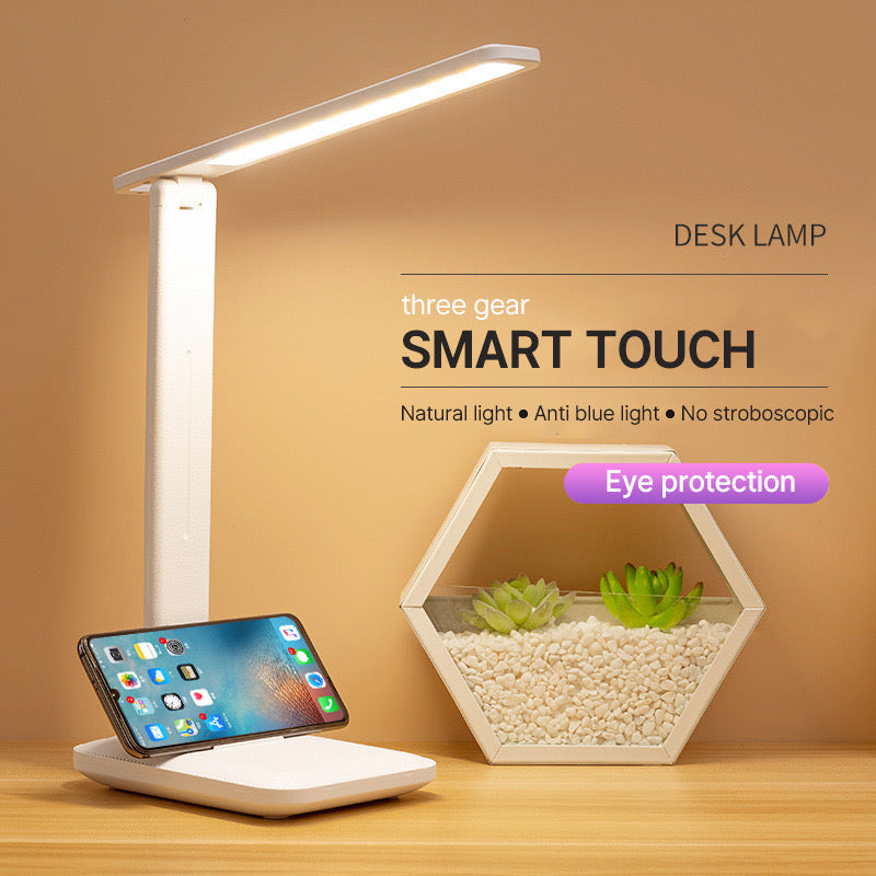 1PC Folding table lamp eye protection touch dimmable LED lamp student dormitory bedroom reading USB charge table lamp