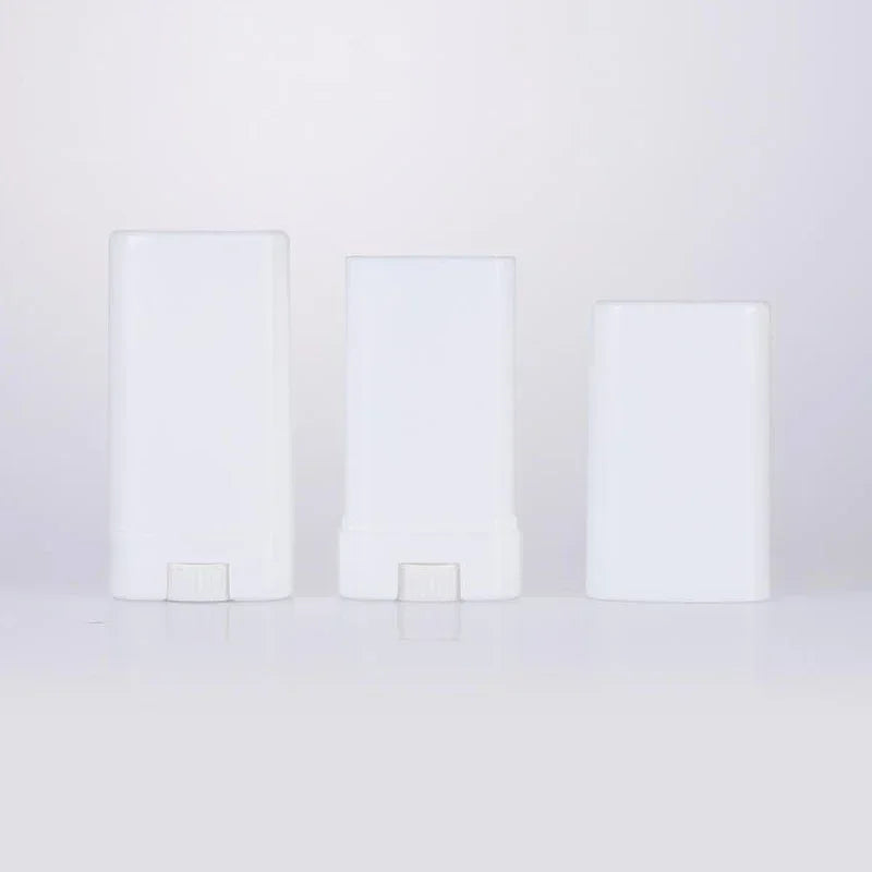 50pcs 15g Plastic Oval Lip Balm Tubes Travel Deodorant Containers Perfume Homemade Solid Lotion Portable Makeup Lipstick Tubes