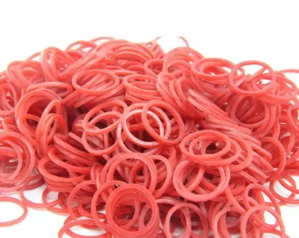 100Pcs Mini Rubber Bands Office Rubber Ring 16x1.4mm Soft Elastic Bands Stationery Holder Band Loop Home School Office Supplies