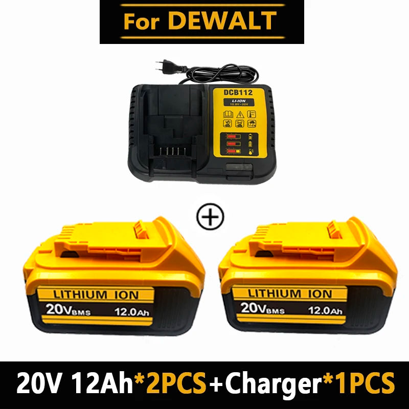 Original for DeWalt 6Ah/8Ah/12Ah 20V battery replaceable DCB184 DCB200 DCF892 DCF845 DCF850 DCF911 DCD800 DCD805 Tools Battery